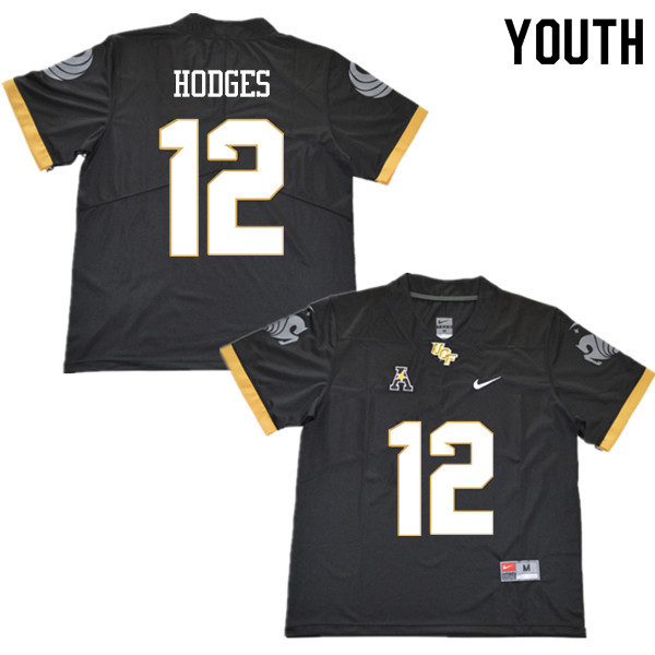 Youth #12 Justin Hodges UCF Knights College Football Jerseys Sale-Black